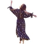 MISA Los Angeles Ales Floral Black Maxi Smocked Dress Size Medium Photo 2