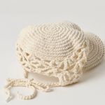 Free People NWT  Silvia Crochet Baseball Cap in Ivory Photo 2