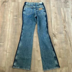 Wrangler NWT  Westward 626 Bootcut Jeans Two Tone Side Stripe Acid Size 24 / 34 Photo 9