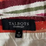 Talbots SK11337- Woman Linen Cototn Pencil Skirt Multi-Color Rainbow Striped Sz 8 Photo 3