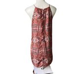 Lucky Brand Kaye Red Multicolor Paisley Halter Fully Lined Mini Dress, Sz S Photo 1