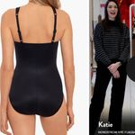 MIRACLESUIT nwot $188 rock solid Europa underwire one piece swimsuit 8 M Black Photo 7