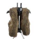 Club Monaco  womens Matilda brown Faux Fur Open Vest size small Photo 1