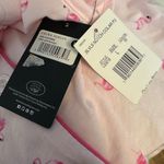 Laura Ashley  L cotton Poly Pajama Top Pink Flamingos Sleeveless Photo 2