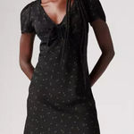 Levi's Delray Short Sleeve Black Floral Mini Dress, Size S Photo 0