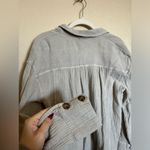 Free People  all about the‎ feels button down top tunic shirt sz large in grey Photo 5