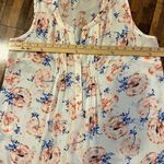 Pale Sky Womens S Floral Print Sleeveless Blouse Top White Pink Blue Button Down Photo 6
