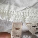 Soft Surroundings  White Crop Pants Lace Hem Denim Jeans‎ Sz 10P Petite Coastal Photo 4