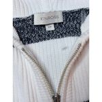 Kinross 100% Cotton Striped Knit Short Sleeve Hoodie size Small White Photo 2
