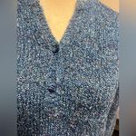 Dress Barn  Women's Heathered Blue V-Neck Sweater Photo 7