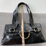 Vintage Y2K Apt. 9 Black Aged Brass Shoulder Bag Purse Photo 6