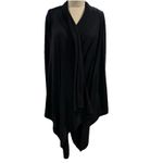 Lululemon  Black Universal Draped Waterfall Wrap Women’s Size 6 Thumb Holes Photo 1