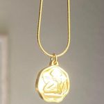 Habitat Handmade gold tone stainless steel Angel cherub goth cute chic necklace👼💗 Photo 3