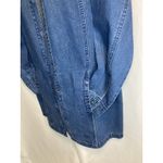 Geoffrey Beene Womens Denim Shacket Size 10 Blue Jean Long Shirt Jacket Western Photo 2