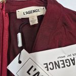 L'Agence  Thea Twist Front Dress in Black Cherry Size 0 Photo 8