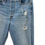 Levi's Wedgie Straight Jeans Distressed Denim Medium Wash Blue Size 30 Photo 5