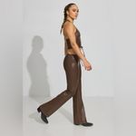 Garage Brown Faux Leather Flare Pants Size small Photo 9