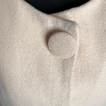 A’REVE Victorian cream button front peplum lace & ribbon pea coat Size Large Brown Photo 6