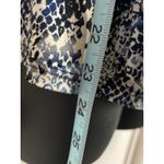 Van Heusen ‎ Blue/White/Black Short Sleeve Scoop Neck Ruffle Blouse Size S Photo 2