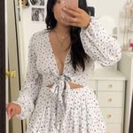 Lulus White Blue Floral Two Piece Set Photo 0