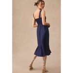 Reformation  Rowen Square Neck Smocked Linen Dress  Danube Blue Photo 6