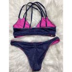 PilyQ New. Cayman stitched reversible bikini set. S-top/M-bottom Photo 11