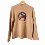 Ralph Lauren VTG Lauren Womens Size L Equestrian Horse Lambswool Sweater Rare Photo 1
