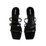 Abound  Ethan Black Smoke Translucent Heel  Strappy Slide Sandals Size 9 Photo 1