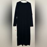 ASOS Curve Ribbed Knit Cut Out Long Sleeve Midi Sweater Dress in Black Size 20 Photo 1