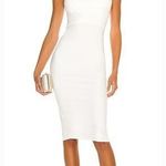MORE TO COME Sophia Strapless Midi Dress in White XS Photo 0