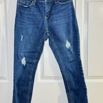 Buffalo David Bitton Jess Dark Wash RIP & REPAIR MID-RISE SKINNY 6/28 Photo 0