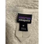 Patagonia  Quarter Zip Sherpa Fleece Pullover Women Medium Off White Warm Hiking Photo 3