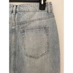 Rebecca Minkoff 100% Cotton Midi Denim Jean Skirt Rhinestone Crystal Light Wash Photo 6
