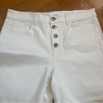 Loft Ann Taylor High Waist Wide Leg Crop Jeans White Size 12P/31 Photo 4