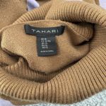 Tahari Sweater Womens XL Brown Purple Stripe Turtleneck Pullover Knit Ribbed Photo 4