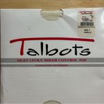 Talbots  Silky Lycra Sheer Control Top Sandlefoot Vanilla C Pantyhose Photo 2