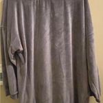 Democracy Velour Plush Pullover V-Neck 3/4 Sleeve Women’s Large Photo 3