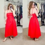 A New Day  Spaghetti Strap Open Back Drop Waist A Line Midi Red Dress Sz 12‎ NWT Photo 5