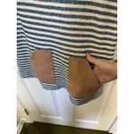 Anthropologie  Postmark Blue Striped Tunic Faux Leather Size XS Boho Pockets Photo 5