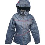 Betty Rides Snowboarding Winter Snow Jacket Denim Blue Size Small Photo 6