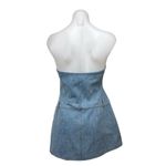 NEW Retrofete Blue Denim Strapless Sleeveless Mini A Photo 1