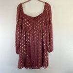 Crystal Doll NWOT  Off Shoulder Tulle Flouncy Pink Gold Dress sz M Photo 8