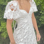 For Love & Lemons  Dress Lace White Midi Photo 0