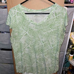 2/$10 BASICS TOPS BUNDLE Palm Tree Pattern Shirt Green Size L Photo 0