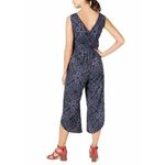 Style & Co  Blue Floral Cropped Jumpsuit Size medium Photo 1