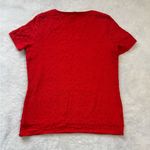 Andrew Marc Women's Marc New York Red Tango Lace Overlay Short Sleeve Top Blouse Size M Photo 3