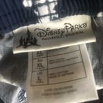 Disney Parks Navy Mickey Silhouette Lounge Pajama Pants Drawstring Cotton Sz. L Photo 4