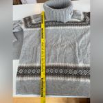 Gap Vintage Light Gray Fair Isle Lambswool Funnel Neck Tunic Sweater Size Large Photo 11
