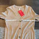 Allison Joy NWT Evereve Alison Joy Long Beige Cardigan with Front pockets Sz M Photo 3