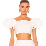 Caroline Constas New York Estelle White Top Medium NEW $395 Photo 2